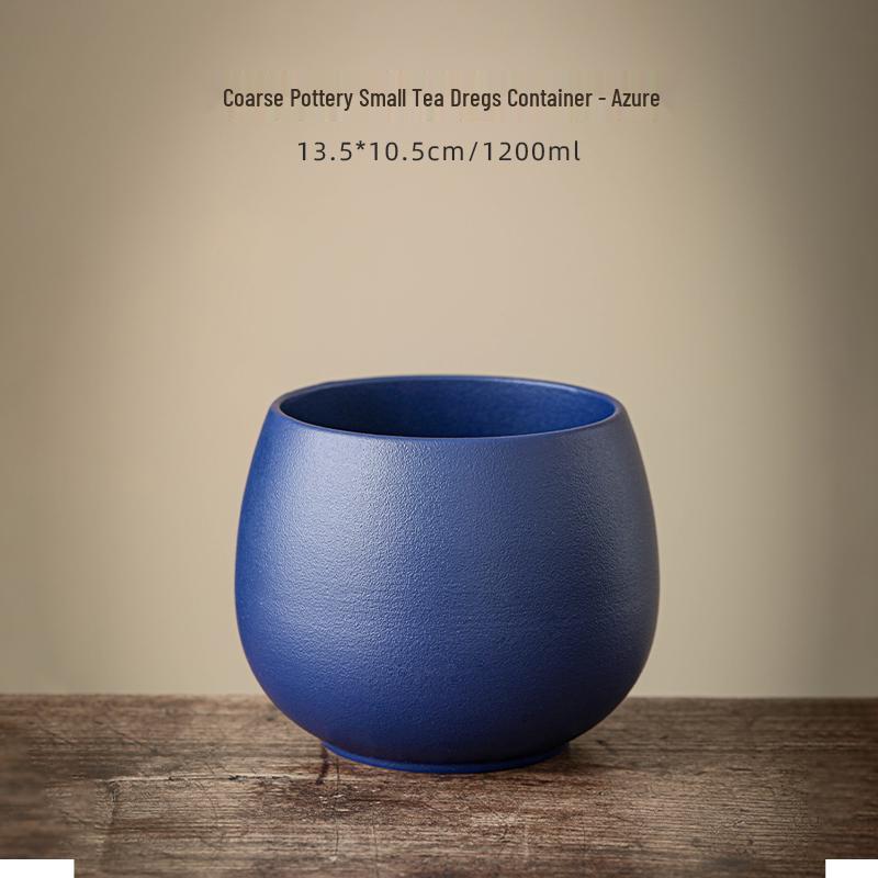 Large Ceramic Tea Waste Jar with Filter - Desktop Trash Can for Tea Dregs & Water Disposal