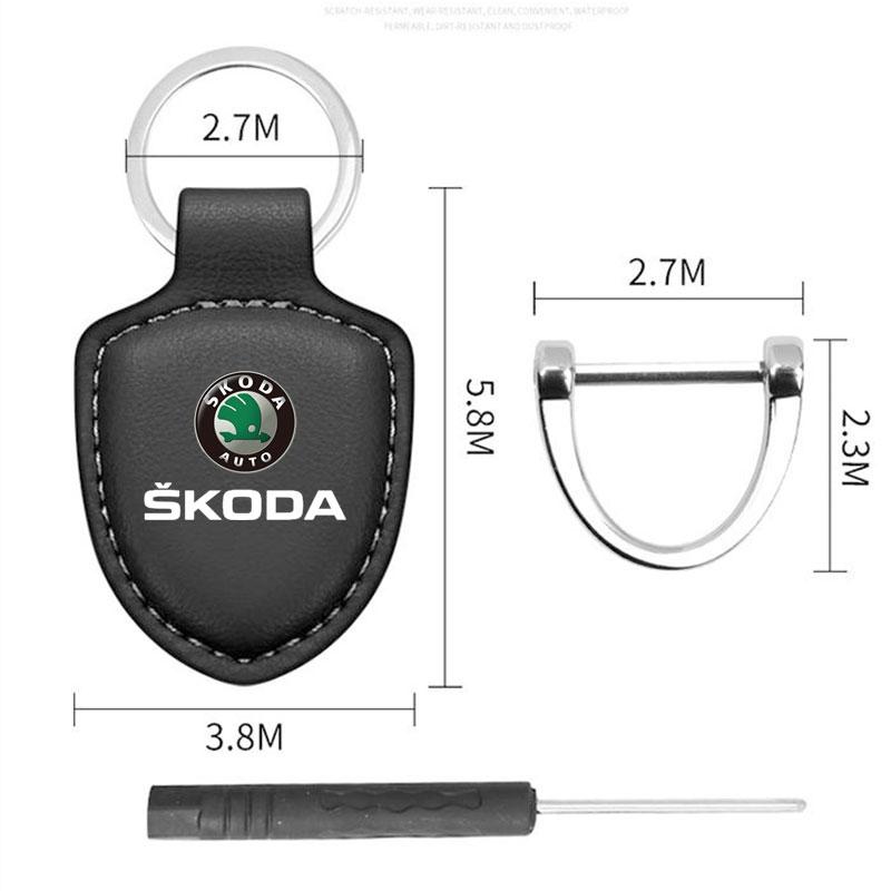 KITD7 Auto Reiner Farb Schlüsselanhänger Anhänger Schlüsselring Für Männer Frauen Geschenk Für Skoda octavia 2 a7 a5 rapid fabia yeti superb SCALA Zubehör