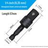 Hexagonal handle to square rod socket drill connector for electric wrench - conversion set