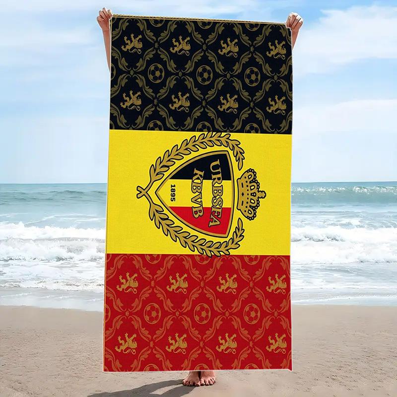 Belgica Print Beach Towel, Large Soft Quick Dry Towel for Beach Camping Swimming