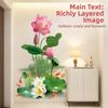Large Lotus Wall Sticker Anti-static Glass Door Sticker New Decorative Sticker  Bedroom