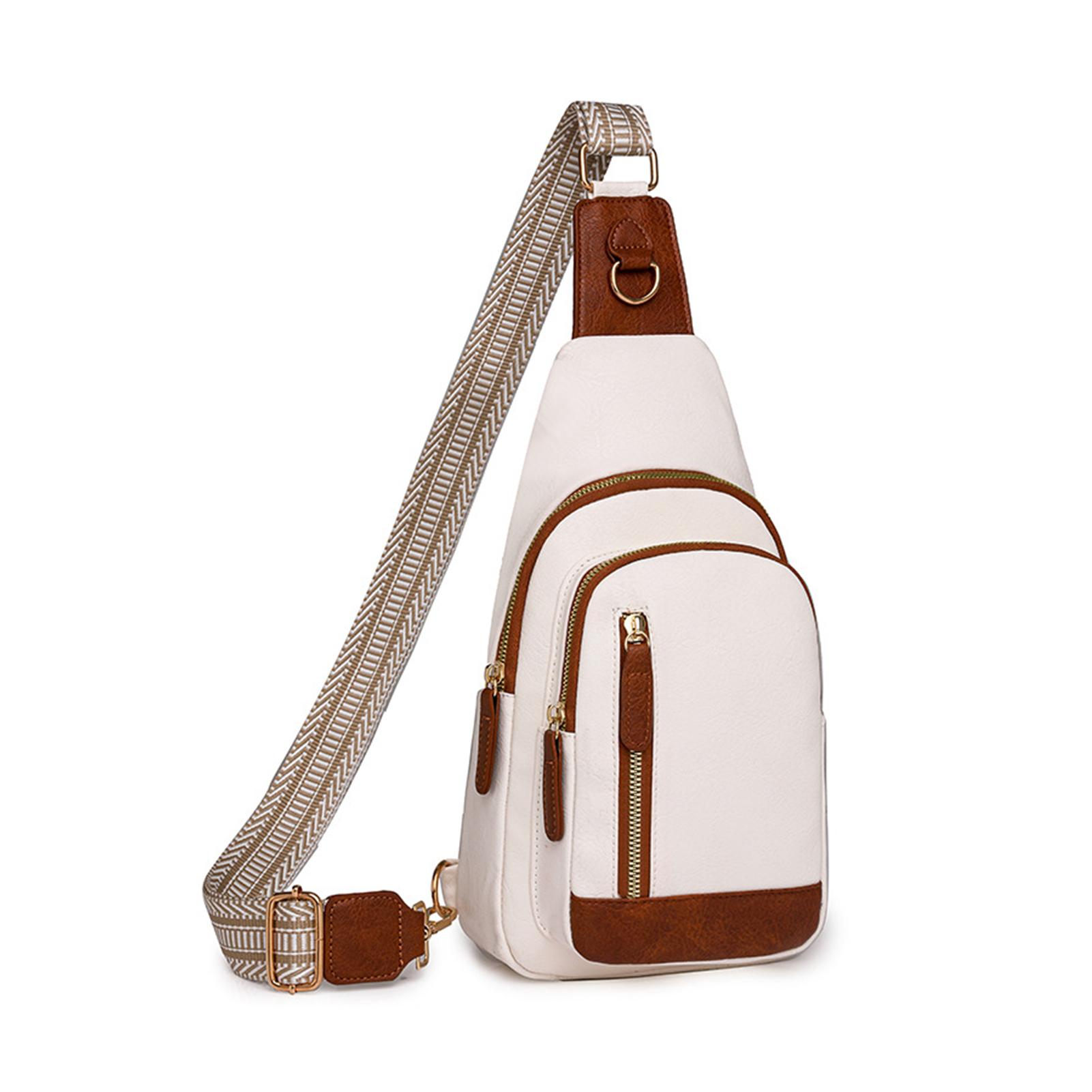 

Ретро-сумка для женщин, легкая и износостойкая нагрудная сумка из ПУ с большой вместимостью, женская нагрудная сумка белый