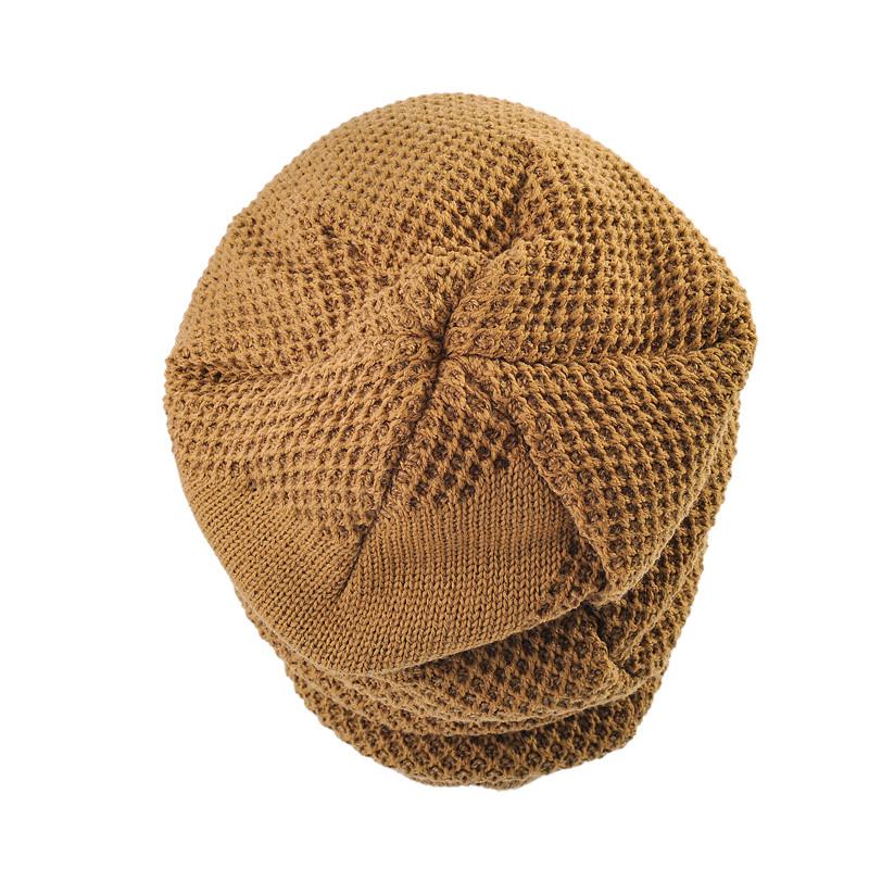 Wheat Embroidery Knitted Woolen Beanie - Warm, Cold-Proof Hat for Men & Women, Perfect for Outdoor Cycling in Autumn & Winter.