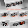 Fit For Zeekr 007GT 001 7X 009 007 Black Emblem Modification Black Warrior Car Rear Emblem Decoration