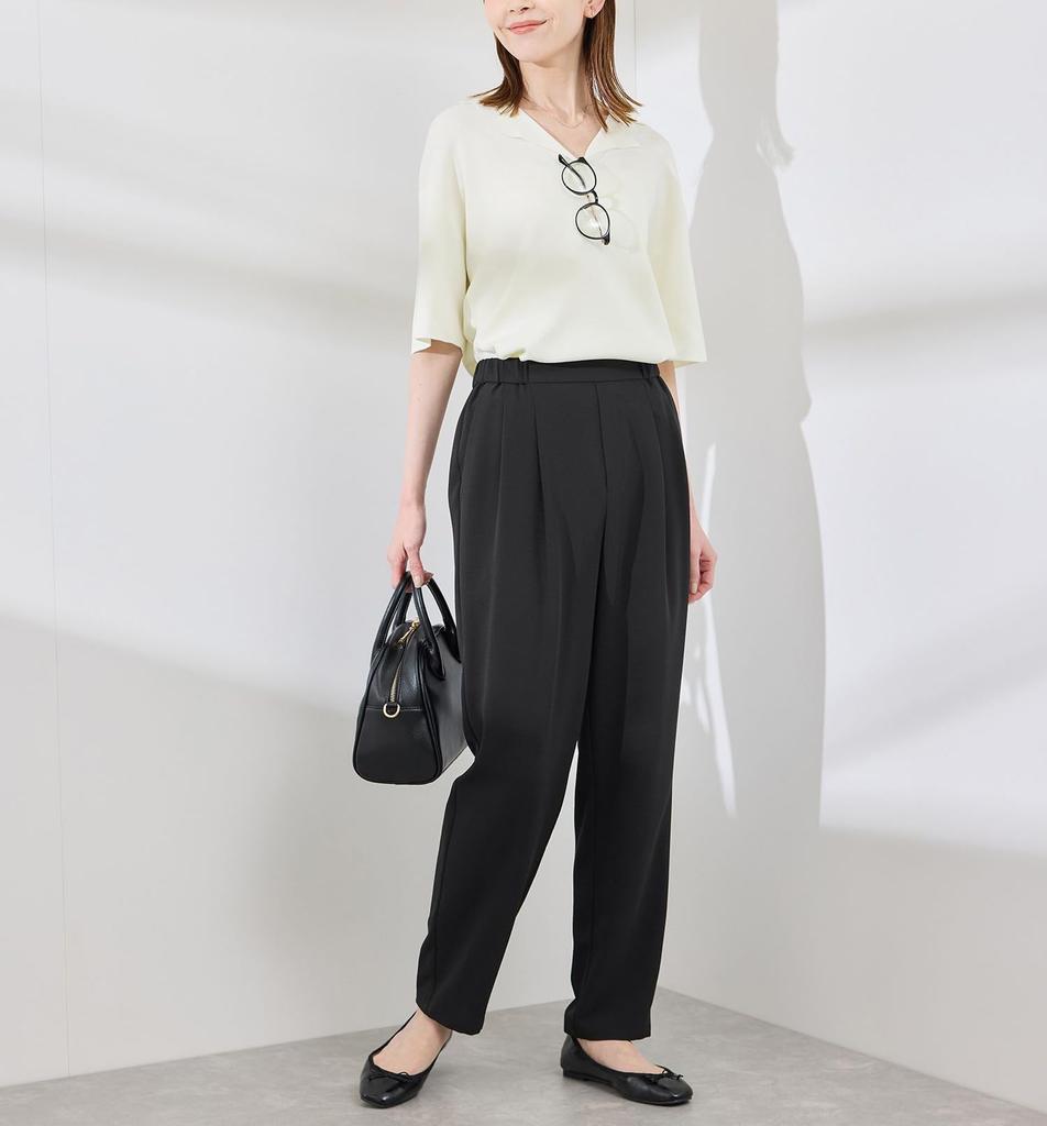 Rope Picnic Easy Care Georgette Compatible GDS15270 Black Maine Size 38 Pants/Set-Up Women's (01)