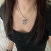 Adjustable Ribbon Necklace with Delicate Bowknot Pendant Fashionable and Durable Y2K Accessory for Daily Wear Parties