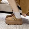Fashion 2025 New Suede Thick Platform Boots Designer Slipper Casual Flats Slide Female Walking Fashion Loafers Winter Ankle Boots Women
