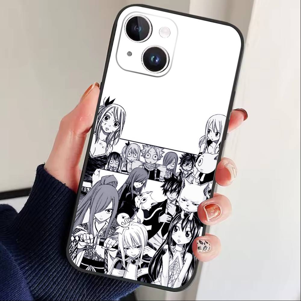 

ANIME S-FAIRY TAIL Phone Case For iPhone17,16,15,14,13,12 Plus,Max Soft Silicone Black Cover iPhone17