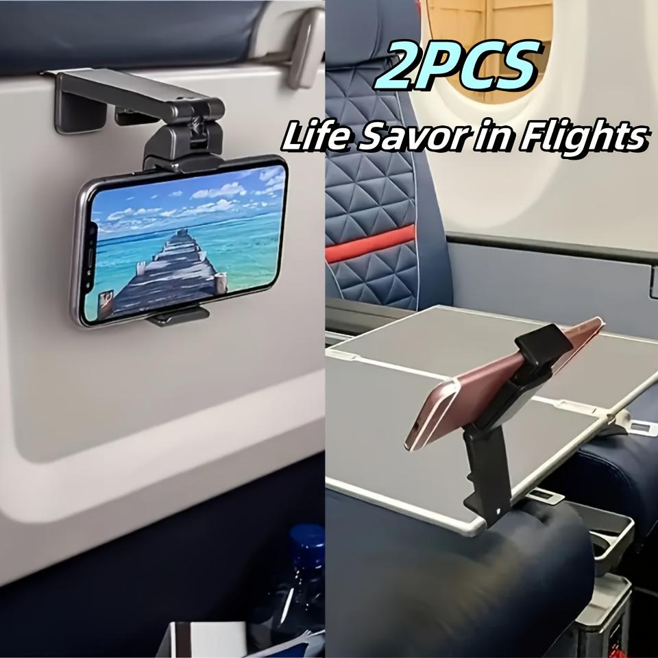 

2pcs Phone Holder - 360° Swivel ABS Travel Stand, Car & Tabletop Mount for Hands - Ideal Christmas Gift for Flight Enthusiasts & Travel Accessories 2pcs чёрный