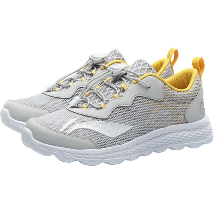 Li Ning Kids Running Shoes Comfortable Versatile Non-Slip Durable Low-Top Kids sneaker Chuan-Stone-Grey YKFR024-29