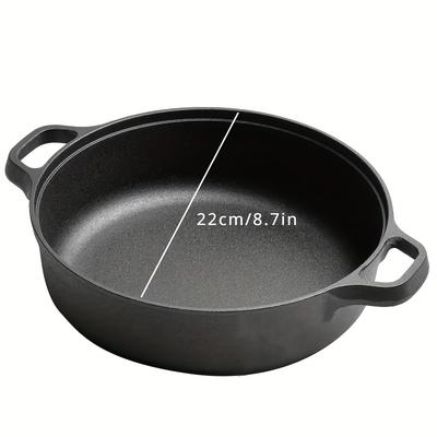 1PC Cast Iron Skillet, Non-Stick & Rust-Resistant. Perfect for Induction, Gas Stoves & Outdoor Cooking.Excellent Heat Retention.