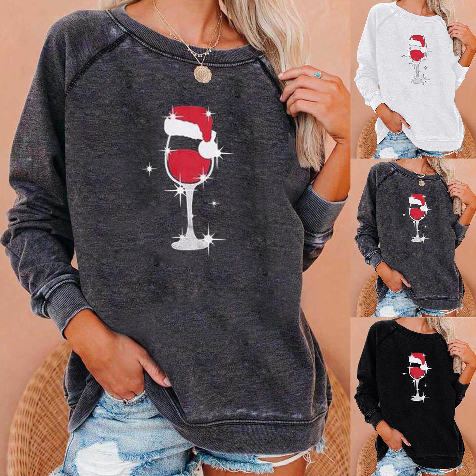 

Женские повседневные свободные топы с круглым вырезом и длинными рукавами