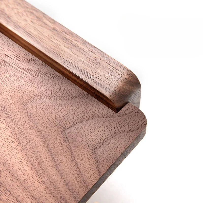 1 Pc Stainless Steel Black Walnut Tissue Holder Wall Mounted Tissue Holder Punching Installation Toilet Bathroom Accessories