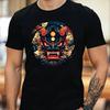 T-Shirt Herren Japanische Dämonenmaske Motiv Baumwolle Größe S Bis 5XL
