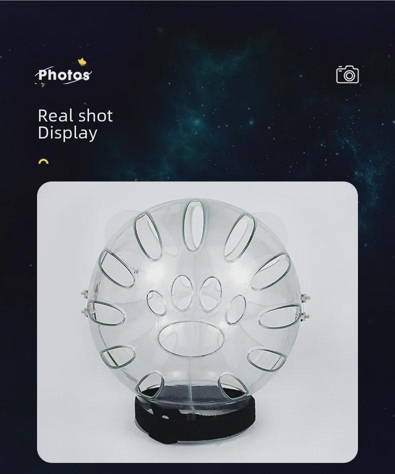 Αναπνεύσιμο διαφανές κάλυμμα κεφαλής γάτας: Ασπίδα κατά του γλείψιμου και του δαγκώματος