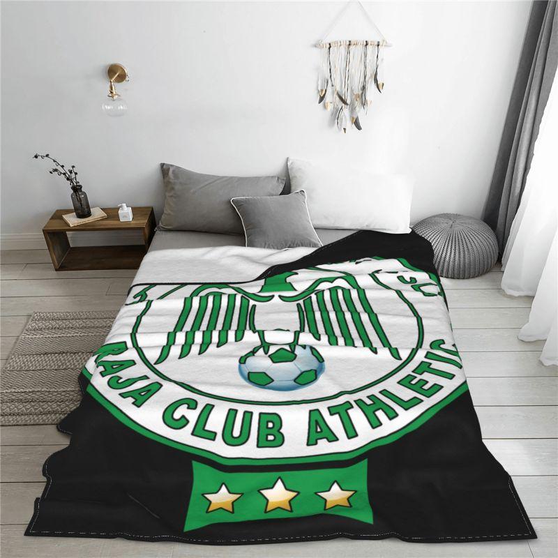 Raja Club Athletic Casablanca Maroc Couverture Maison Chambre à Coucher Housse de Canapé Fausse Fourrure Vison Décoratif Canapé