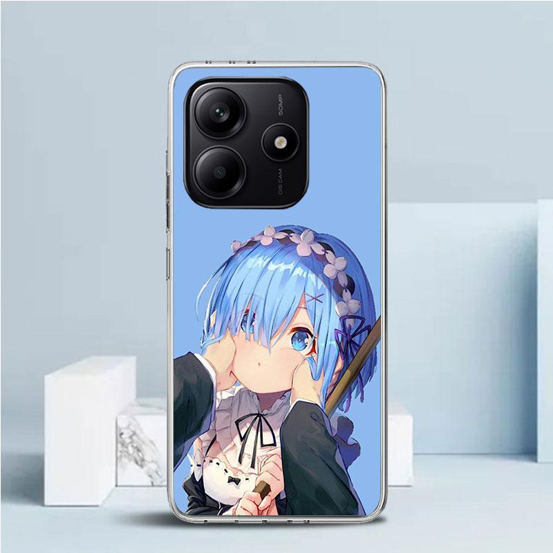 R-Rem Re Zero Anime Soft Cover for Xiaomi Redmi Note 15 14 13 12 Pro Plus Phone Case 14S 11S 11T 11E 10S 10 4G Pattern Shell Red