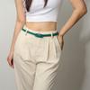 Stylish Adjustable PU Leather Waist Belt for Women Lightweight Thin Design Waistband for Casual Office Travel Outfit