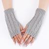 Winter Acrylic Fibre Arm Warmer Fingerless Design Stretchy Gloves Wrist Warmer for Women Outdoor Adventure Daily Wear