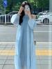 Seaside Vacation Dress Women's Summer New Sweet Gentle Wind French Temperament Beautiful Off-the-shoulder Beach Dress
