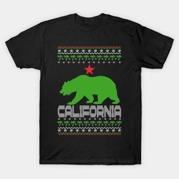 California Republic Bear State Flag Made in Australia T-Shirt 4XL