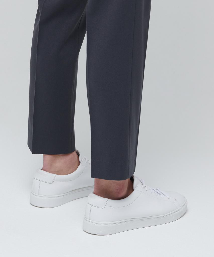Musinsa Standard Lightweight Tapered Hidden Banding Crop Slacks [Blue Gray]