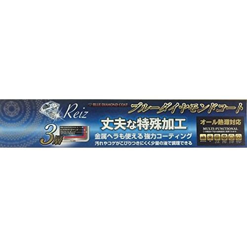 Pearl Metal Tamagoyaki Frying Pan, 13x18cm, IH Compatible, Rise Blue Diamond Coat, HB-323, Black