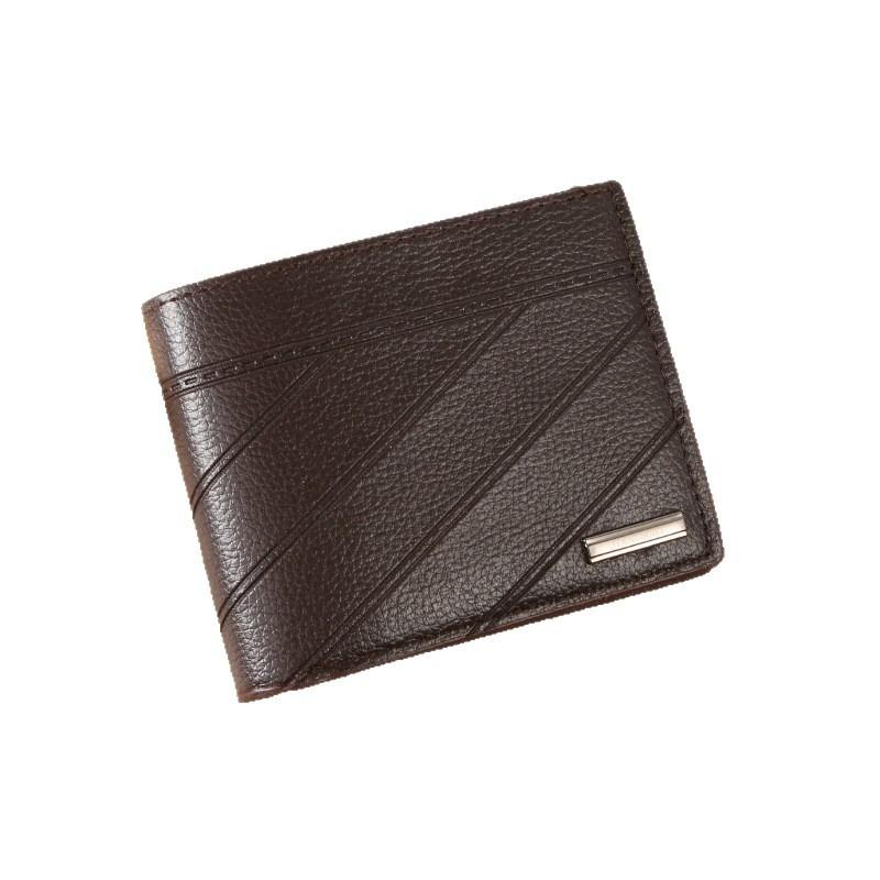 Men's Wallet Short Casual Fashion Simple Thin Leather Clip Blue Large Capacity Men's Wallet Card Bag Change Bag