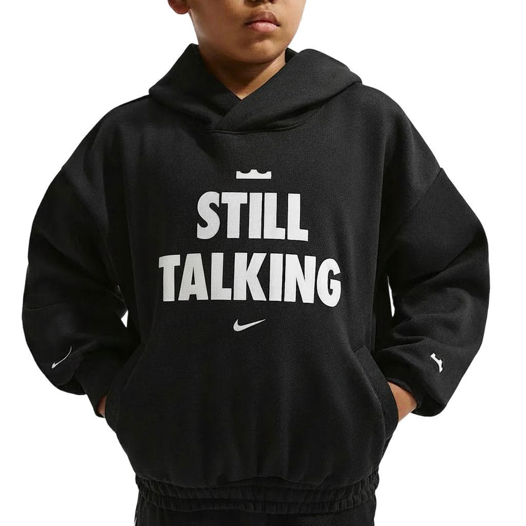Nike LeBron Shut Up And Dribble Fleece Hooded Pullover Long Sleeve Kids Kids tops IQ0269-010 XS