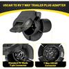 Oyviny OEM Style Replacement USCAR To RV 7 Way Trailer Plug Adapter, Twist Lock Design USCAR To 7-Way RV Blade Socket For Chevy, Ford, GMC And