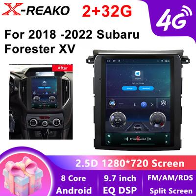 9.7 Inch Android 13 For Subaru XV Forester 2018-2021 Car Radio For Tesla Style Screen IMultimedia Video Player Navigation GPS