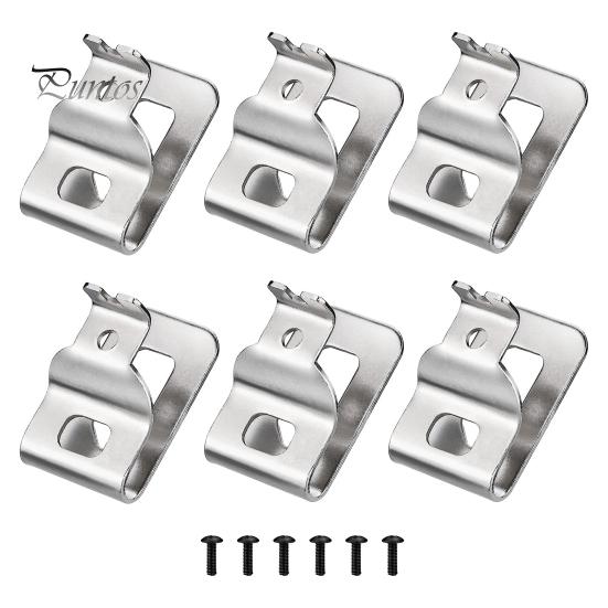 

1 комплект зажимов для ремня для инструментов. Простые в установке зажимы для инструментов из нержавеющей стали. Набор крючков с винтом для Dewalt N268241. 6pcs