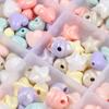 Colorful Acrylic Beads with Hole Craft Beads Heart Beads Bear Spacer Beads for Bracelets Jewelry Making Craft Project