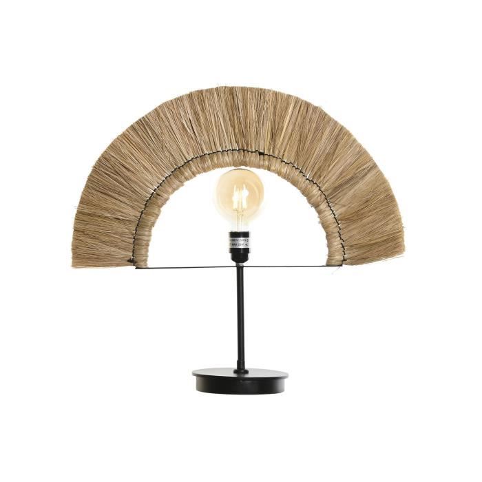 Bordlampe - Svart - Jute - Moderne design - 1 pære - Elegant interiør