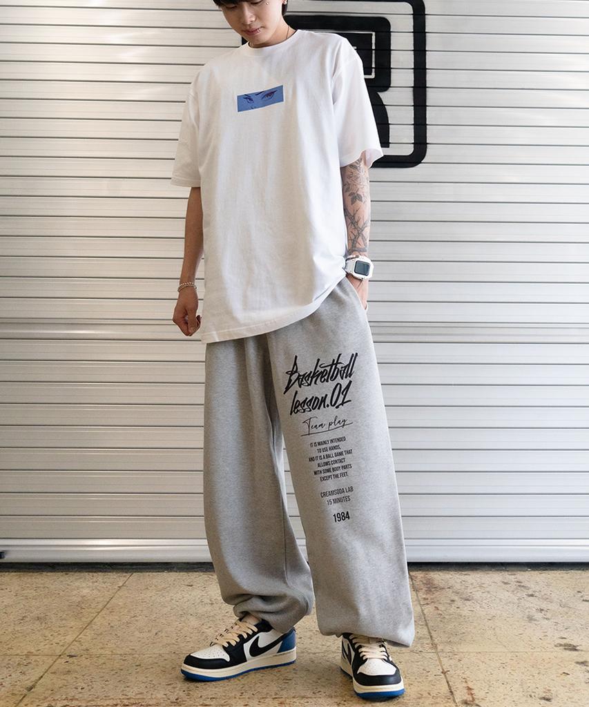 CREAM SODA LAB The Eyes Box Logo Short Sleeve T-Shirt White Blue