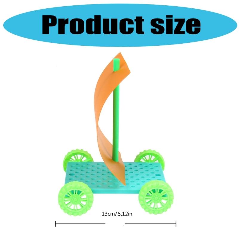 Wind Energy Car Model Set for Kid Teen Aged 8+ Hands On Science Educational Wind Powered Vehicle Physics Teaching Tool