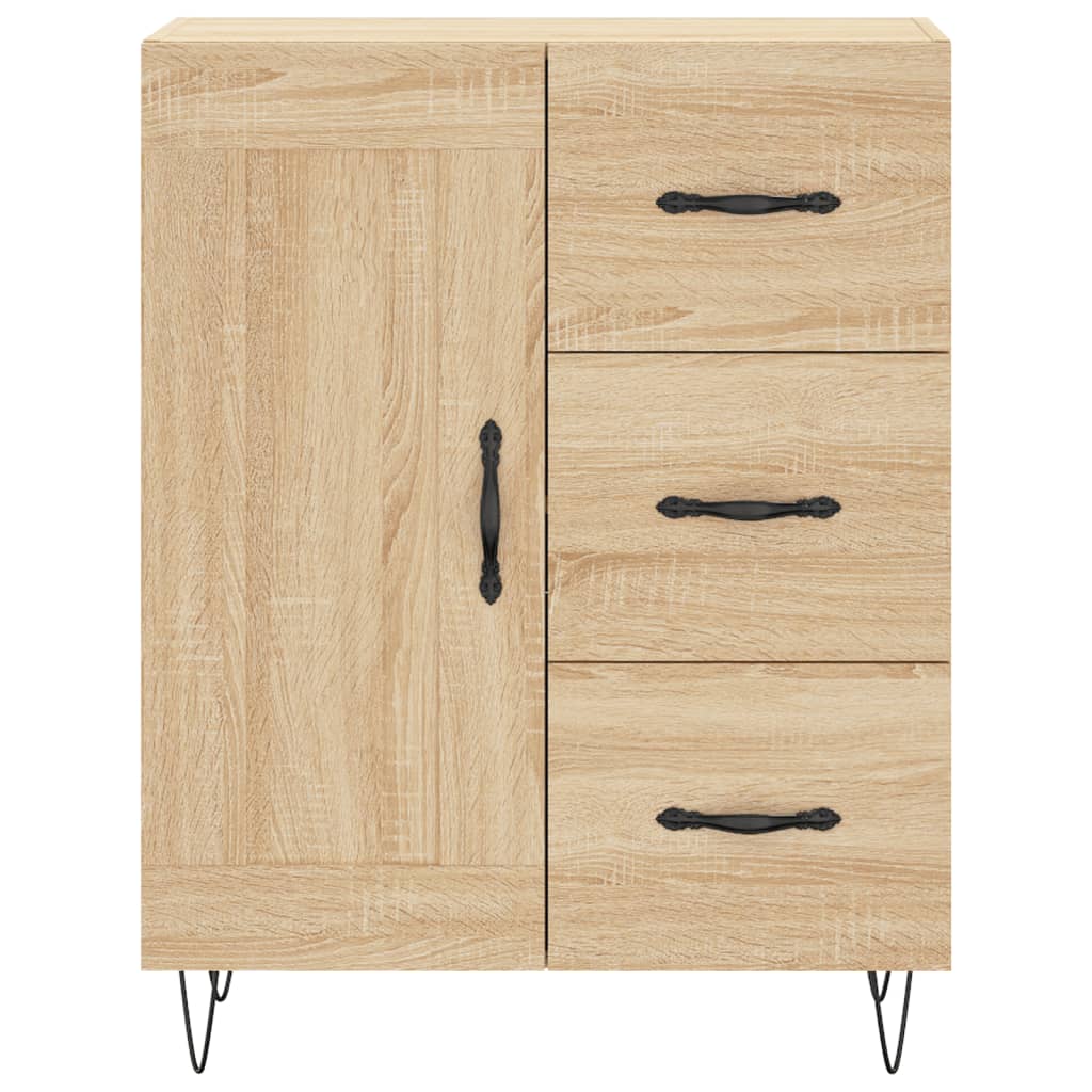 Vidaxl Display Cabinet, Sonoma Oak, 69.5X34X180 Cm, Wood-Based Material