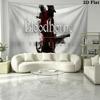Bloodborne Wall Tapestry Aesthetic Wall Hanging Printed Fabric Blanket Decorative Tapestries for Bedroom Living Room Home Decor