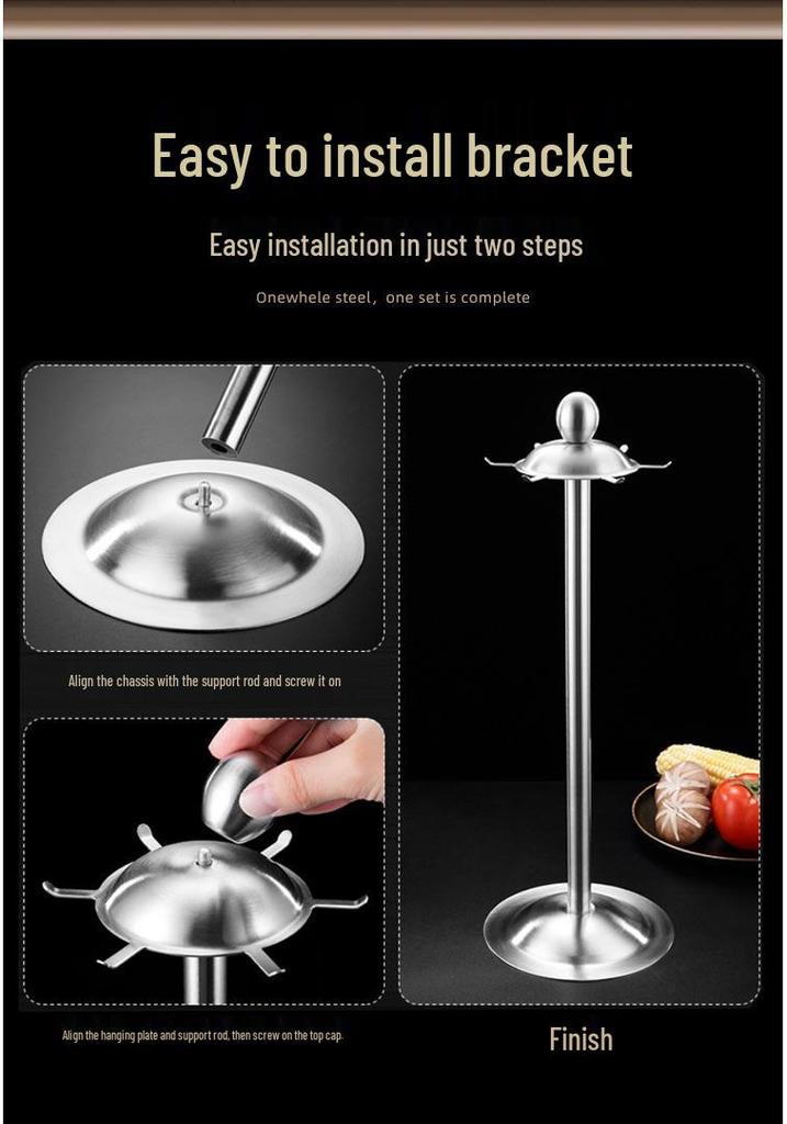 316 Stainless Steel Rosewood Kitchen Utensil Set: Thickened Slotted Spoon, Soup Spoon, Stir-Fry Spatula