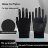 Black PU Coated Anti-Static Protective Gloves for Electronics