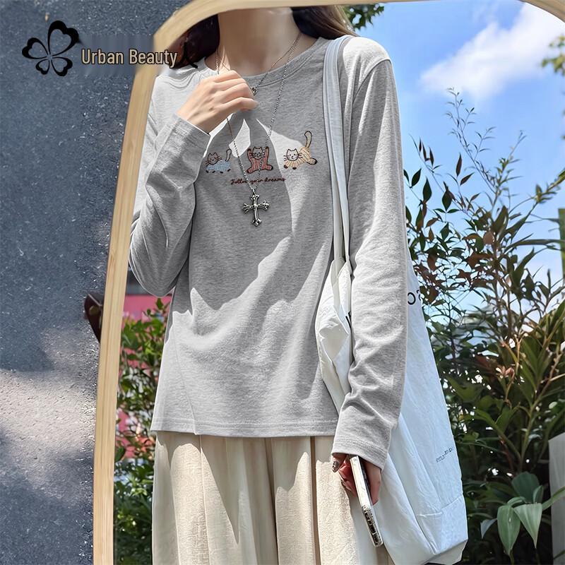 Urban Lady Women's Pure Cotton Long-Sleeve T-Shirt