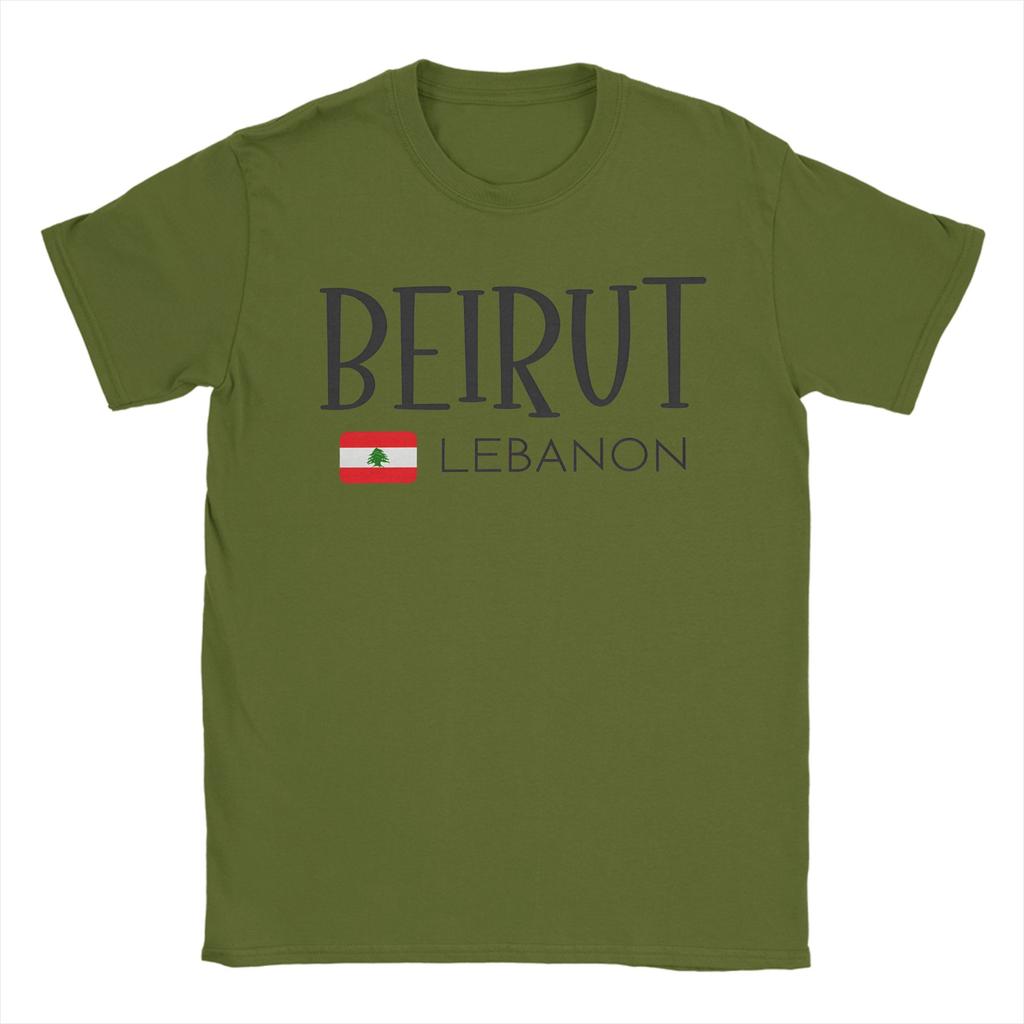 Beirut Lebanon T Shirt Summer   Cotton TShirts For Unisexs Casual Tee Shirt ShortSleeve Streetwear Clothing