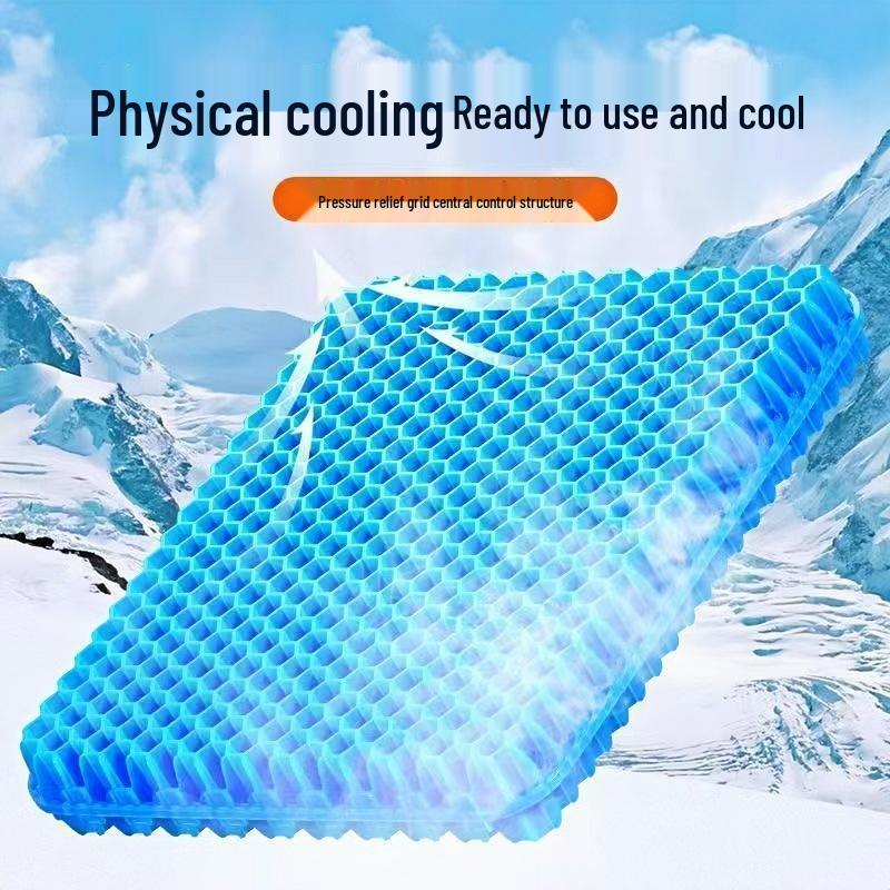 Extra Stor Ventilerad Honungskaka Gel Sittdyna - Andningsbar, Tjock och Sval för Bil- och Stolssäte