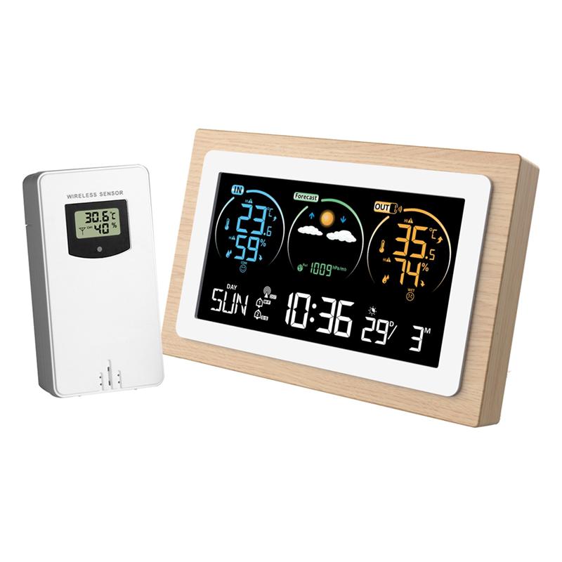 

BAAU Smart Weather Station Barometer Clock Indoor Outdoor Temperature Humidity Meter Multi Hygrothermograph