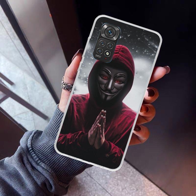 

Анонимная маска V для Вендетты Чехол для телефона Для Xiaomi Redmi Note 15 14 14S 13 12S 12 Pro Plus 11S 11 10S 10 4G Обложка 11E 11T 5G Pr Redmi Note 11S 4G
