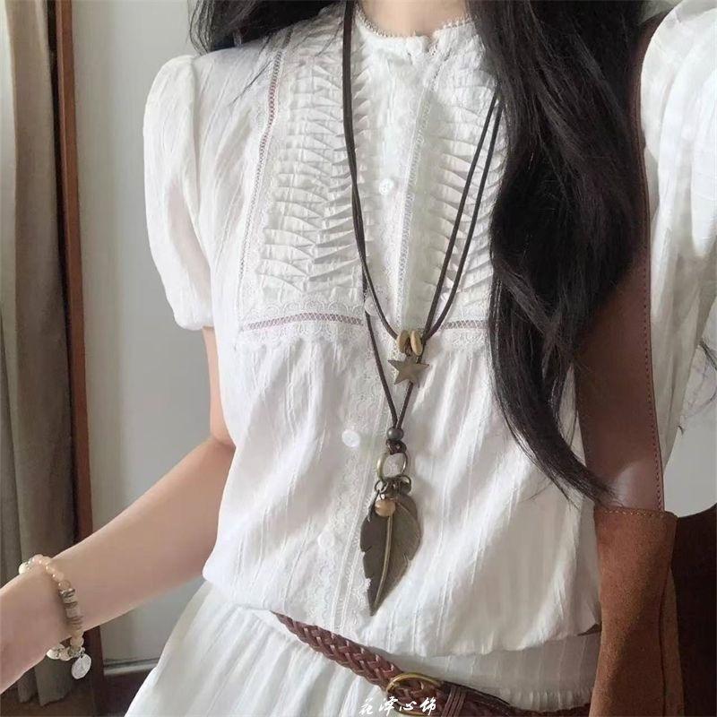 Long Gypsy Pearl Women's New Necklace High-end Light Luxury Unique Niche Clavicle Neck Chain Accessories