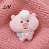 Schoolbag Decoration Charm Cartoon Pig Plush Pendant for Backpacks Stuffed Animal Bag Decorative Hanging Ornament with Ball Chain Soft Keychain