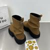 Womens Boots Motorcycle Boots Designer Leather Casual Ankle Boot Outdoor Non Slip Platform Boots for Women Short Booties