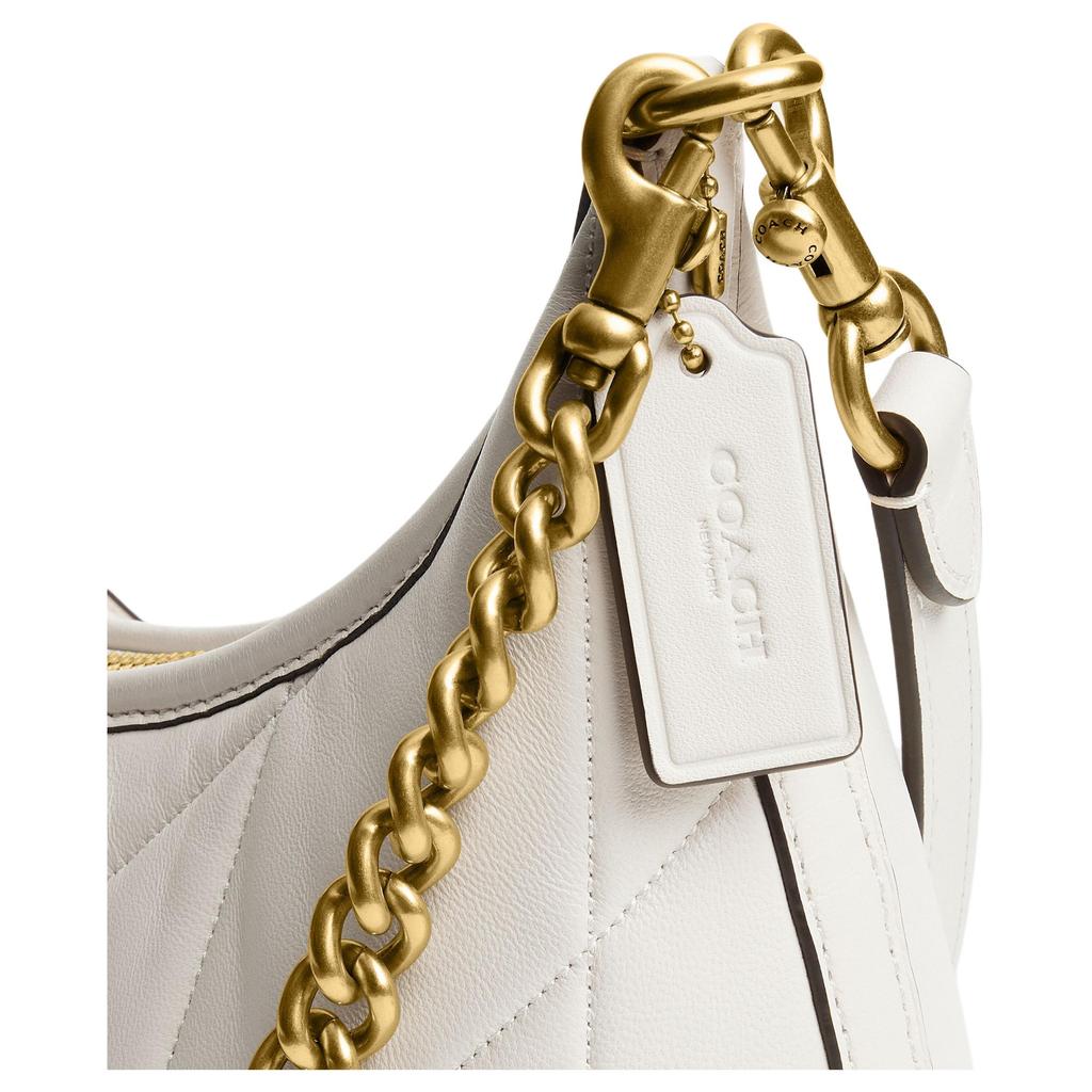 Coach Jliet 25 Logo Lambskin Shoulder Bag Medium Women Shoulder Bag Chalk-White CEM90-B4HA