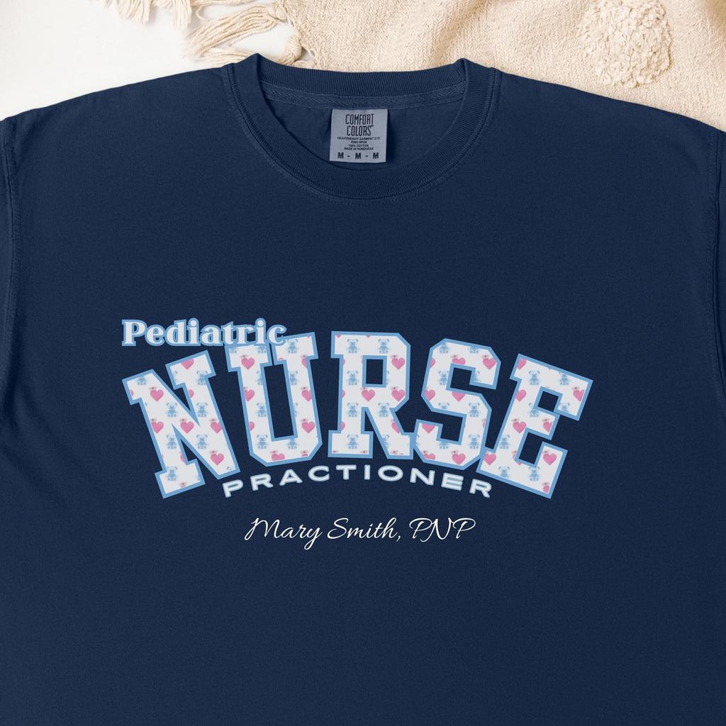 Pediatric Nurse T-Shirt: Unisex Garment-Dyed US Cotton Tee